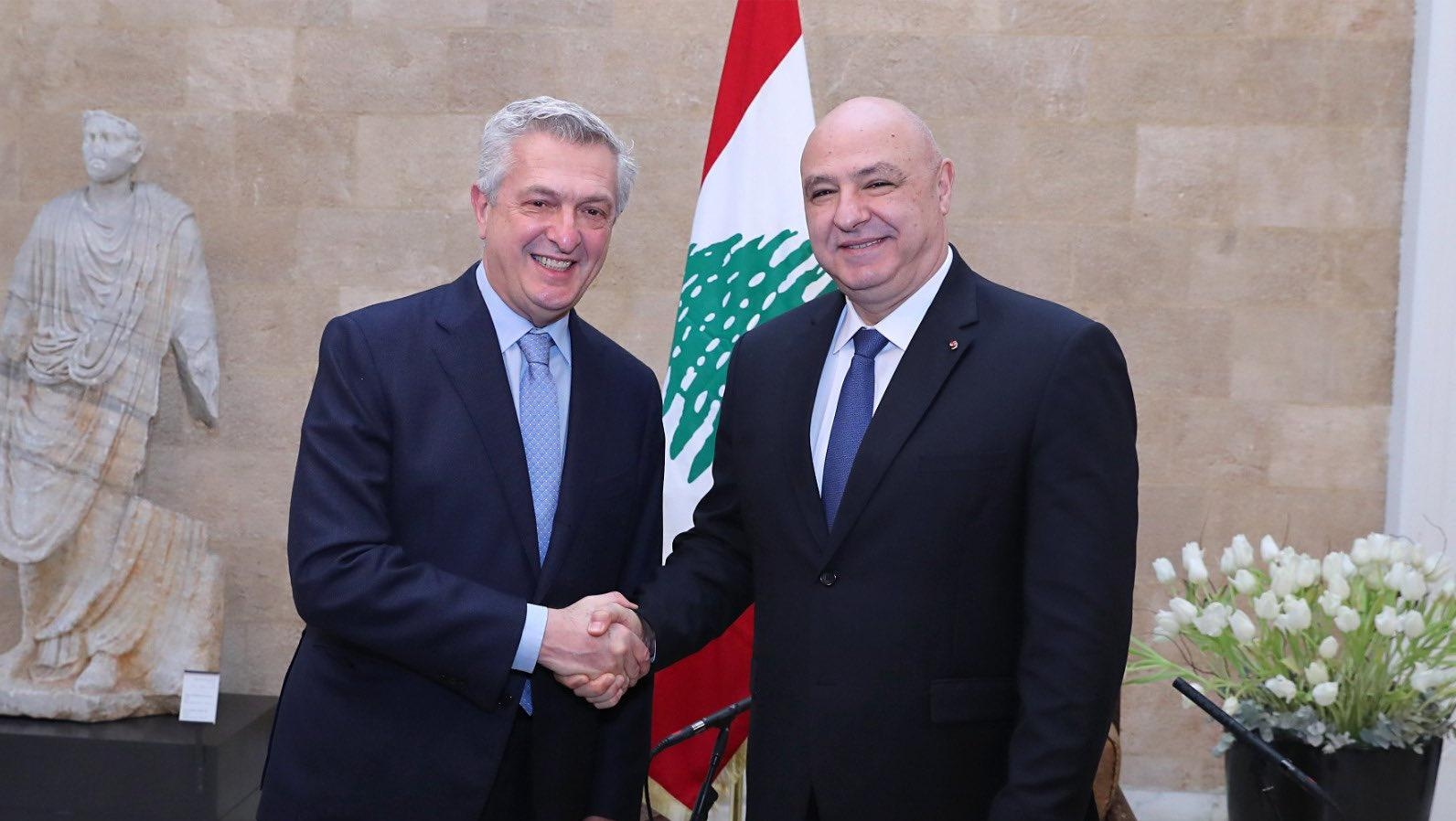 الرئيس عون التقى غراندي: لضرورة عودة النازحين السوريين