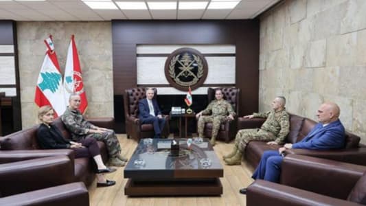 Army chief discusses situation with French Ambassador, MPs Hamdan and Rustom