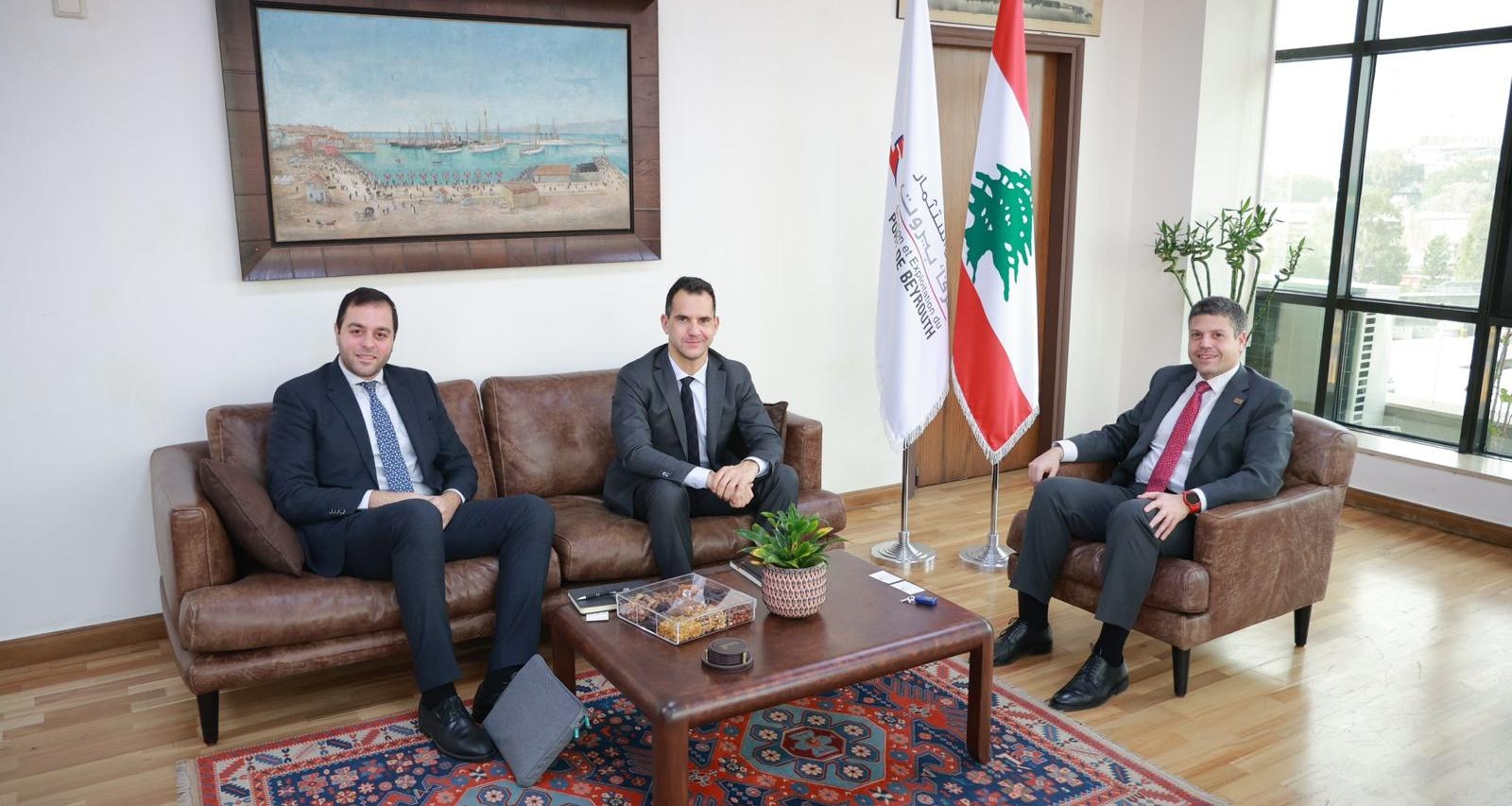 النفّي استقبل نديم الجميّل ورئيس البنك الأوروبي لإعادة الإعمار والتنمية في لبنان