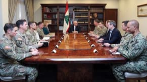 President Aoun and US Military officials discuss forging stronger ties