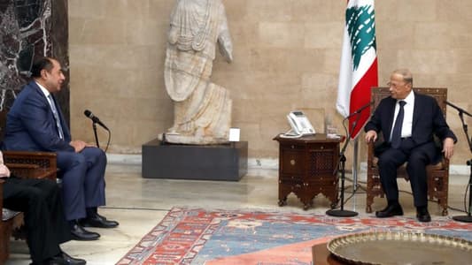 What did President Aoun say to the Assistant Secretary-General of the Arab League?