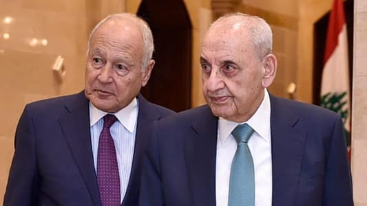 Berri welcomes Aboul Gheit in Ain El-Tineh