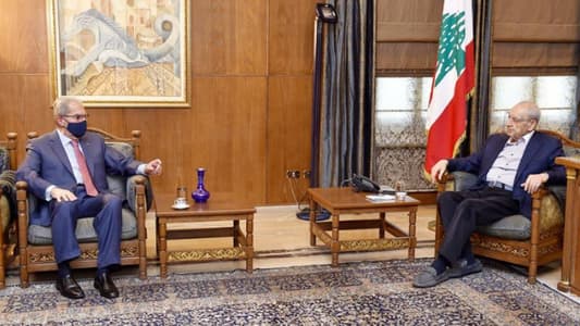 Berri tackles developments with Khazen, receives new year well-wishes from Egyptian President