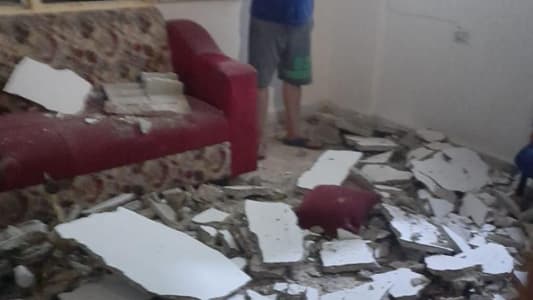 انهيار سقف المنزل بسبب جدار الصوت