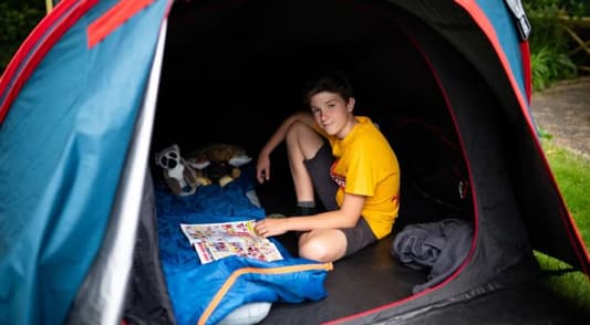 Guinness World Record for Boy who Camped in garden