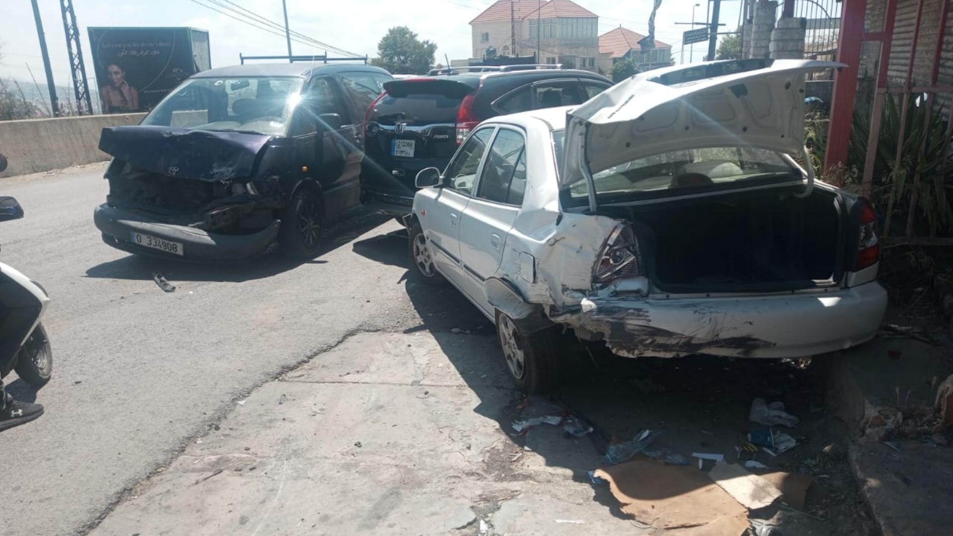 Photos: Diesel Spill Leads to Horrific Traffic Accident