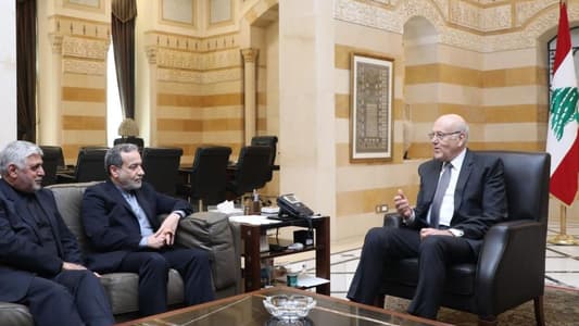 Mikati, Iranian Foreign Minister tackle Lebanon's crisis, regional issues