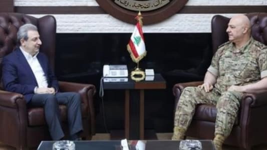 Army Commander meets MPs Wael Abou Faour, William Tawk