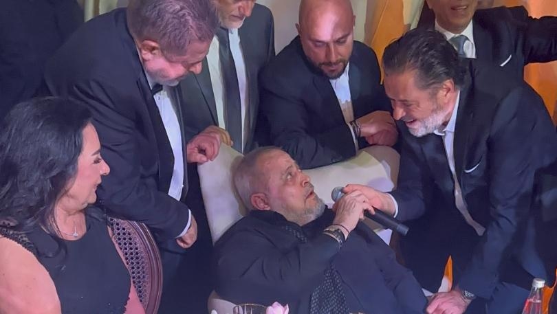 بالفيديو: جورج وسوف يحتفل بزفاف نجله حاتم