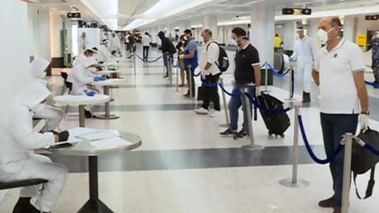 31 حالة إيجابية في رحلات وصلت إلى مطار بيروت