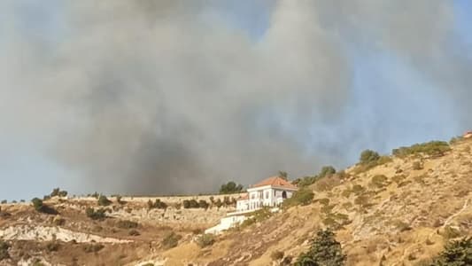 Photo: An Israeli airstrike in the area between Qsarnaba and Bednayel, west of Baalbek