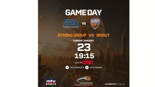 Stay tuned for the match between Strong Group of the Philippines and Beirut within the group stage of the Dubai International Basketball Championship in a few, live on ONE TV