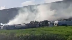 بالفيديو: قذائف حارقة