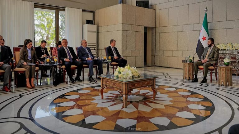 Al-Sharaa receives UN Security Council delegation in Damascus