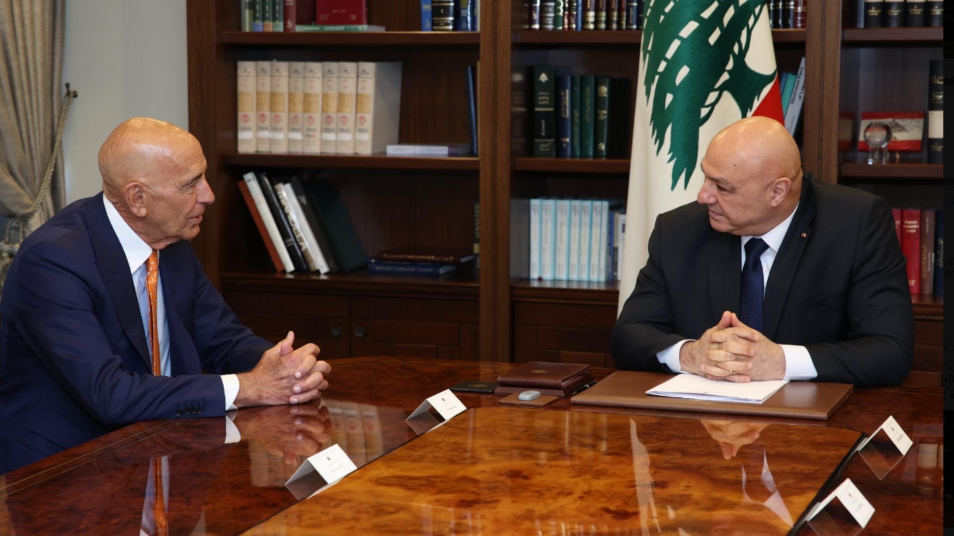 Lebanese Presidency: President Aoun shared Lebanese proposals for a comprehensive solution with Barrack during their meeting