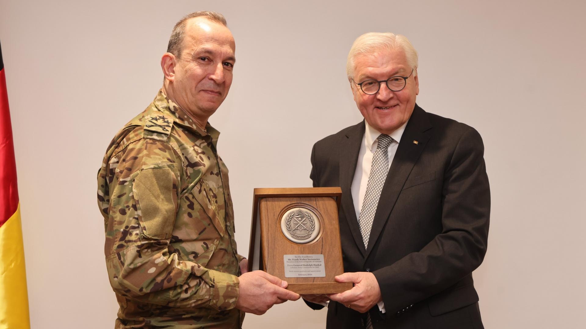 بالصور: رئيس جمهوريّة ألمانيا في قاعدة جونية... وما قاله هيكل