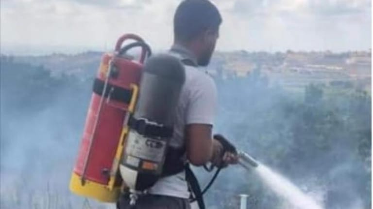 إخماد حريق في طيردبا