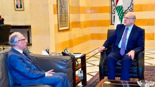 Mikati discusses situation with Defense Minister, meets Egyptian Ambassador