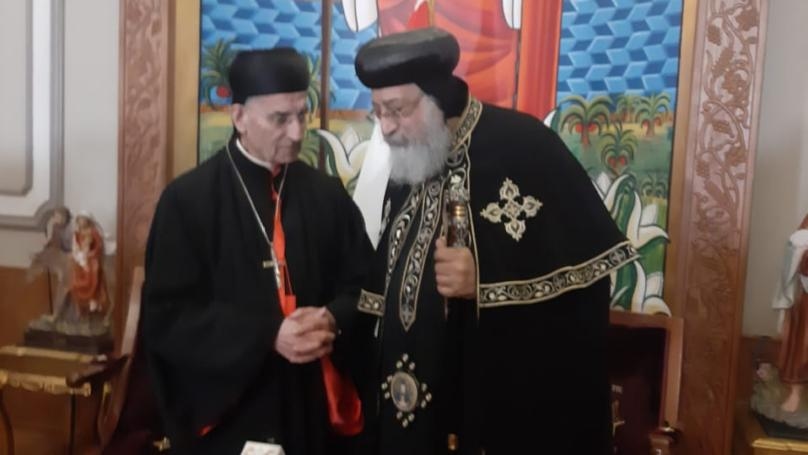 Patriarch Rahi arrived to Abbasiya in Cairo to meet with the Pope of ...
