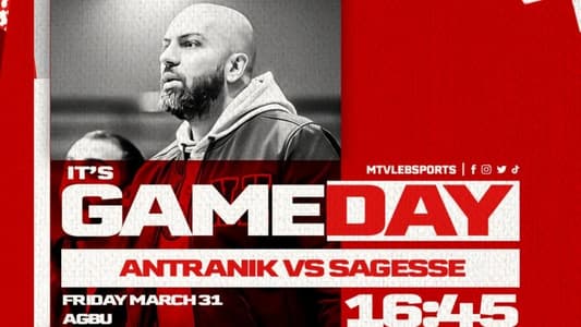 Stay tuned for the match between Antranik and Sagesse within the postponed 19th round of the Snips Lebanese Basketball Championship at 4:45 pm live on MTV