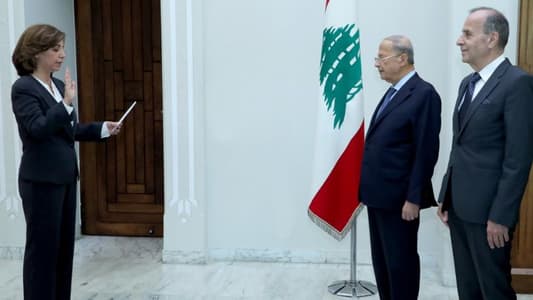 Photos: New Constitutional Council members take oath before President Aoun