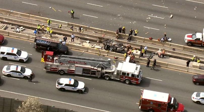 6 killed in a car crash at a construction zone outside Baltimore
