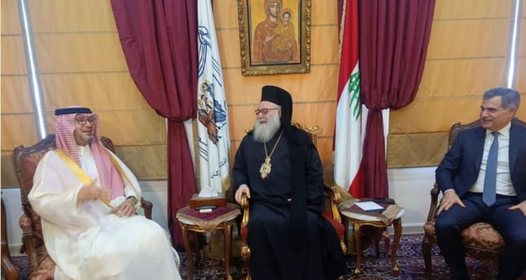 البخاري يلتقي البطريرك يوحنا العاشر