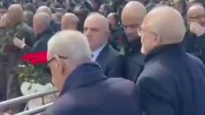 Watch: Berri In Front of Nasrallah's Coffin