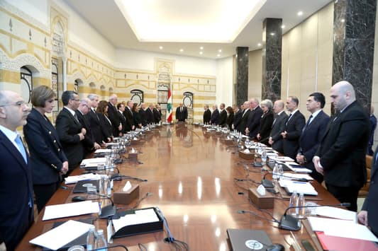 Photo: President Joseph Aoun opened the Cabinet session by standing for a moment of silence in tribute to the martyrs who fell in the recent Israeli aggression on Lebanon