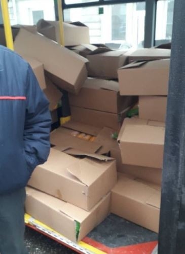 Photos: Bread and aid distributed to Ukrainians