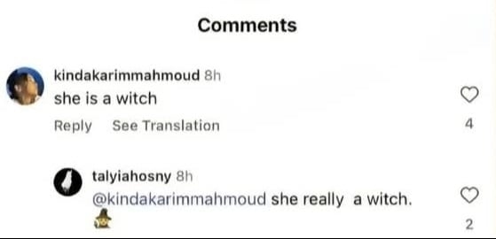 ابنة كريم محمود عبدالعزيز تشنّ هجوماً عنيفاً على دينا الشربيني وروبي
