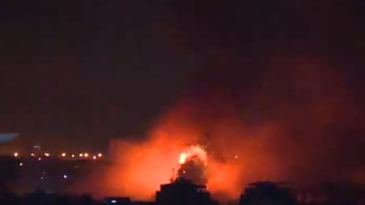 Fires broke out in Beirut's Dahiyeh following Israeli raids