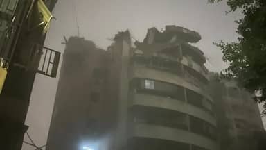 بالفيديو: لحظة الغارة على حيّ الجاموس بالضاحية ليلا