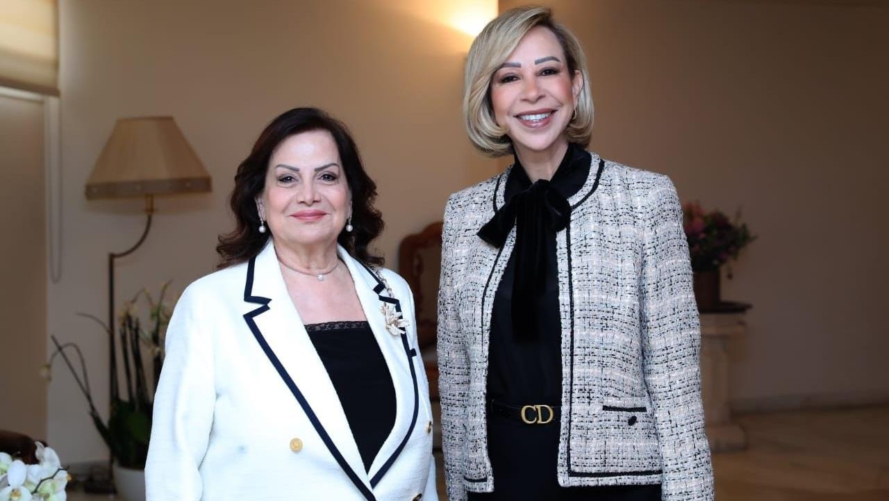 First Lady Aoun welcomes guests for congratulatory visits