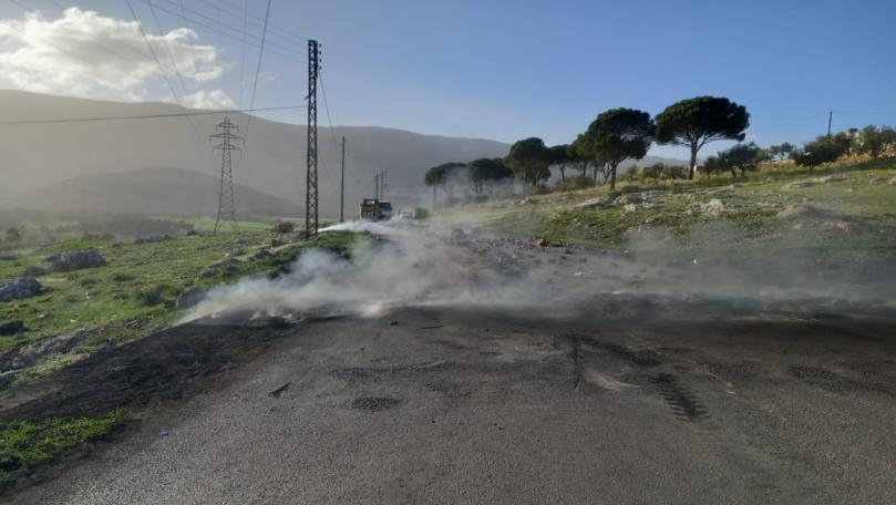 Photos: Protests and roadblocks in Bekaa