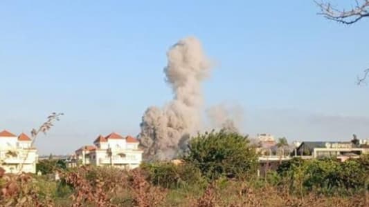 An Israeli airstrike targeted the Haoush area in the Tyre district