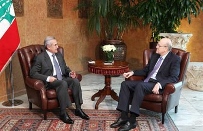 الرئيس سليمان وميقاتي وصلا الى مغارة جعيتا للتصويت