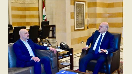 Mikati reviews security and social welfare issues with Mawlawi, Karami