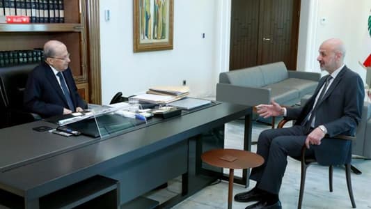 President Aoun discusses security situation and preparations for parliamentary elections with Interior Minister