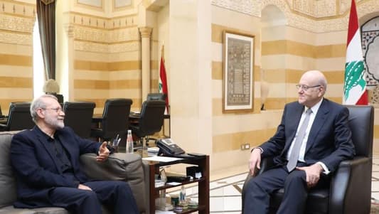 Mikati hosts senior Iranian advisor Ali Larijani at Grand Serail