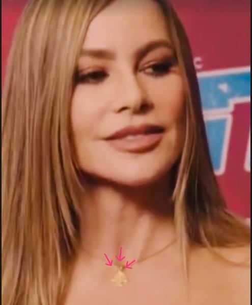 بالصّور:"الأرزة اللبنانية" تتوسّط عنق صوفيا فيرغارا... هدية من "ميّاس"