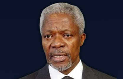 كوفي انان مرتاح لموافقة دمشق على خطته