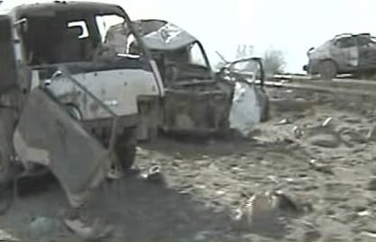 جثث متفحمة في السيارات وعلى الطرقات في انفجارين هزا دمشق