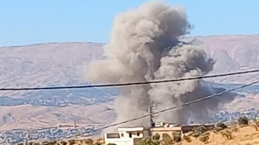 Three injuries, including two children, resulted from the airstrike on the town of El Khodr in Baalbek