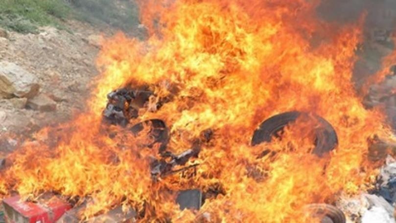 بالصور: تلف كمية من المخدّرات