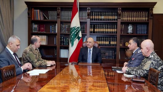 President Aoun chairs security meeting at Baabda Palace