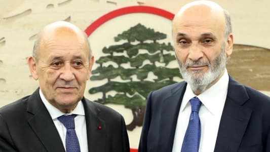 Geagea meets Le Drian in Maarab