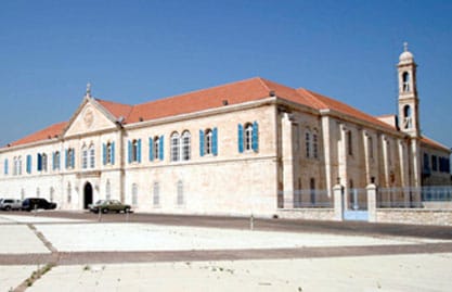 Beirut bishop Boulos Matar reciting statement issued following the Maronite bishops' yearly retreat in Bkirki: Bishops prayed for peace to be forged in Lebanon, Syria and the rest of the Levant region