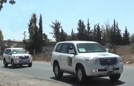 The team of inspectors from the Organization for the Prohibition of Chemical Weapons entered Syria via the Masnaa border crossing. 