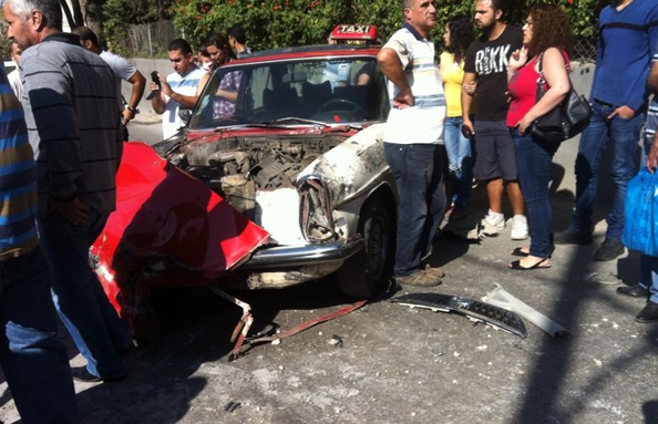 Photos enclosed: a woman killed and two injured in a horrific car accident on Majdelyoun-Sidon road